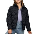 thumbnail image 2 of PiGOGI Women's Winter Jacket Zipper Casual Winter Coat Fall Outerwear Black M, 2 of 6