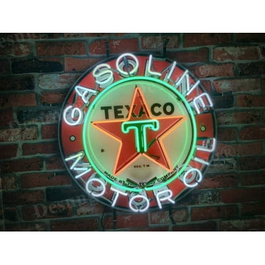 Queen Sense 20"x20" Texaco Gasoline Motor Oil Neon Sign HD Vivid Printing Handmade Artwork Neon Light 121TGMOLVVD