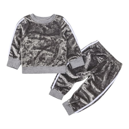 

Fanvereka Toddler Baby Girl Kids Fall Jacket Sequin Zipper Tops Pants Set