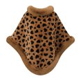 thumbnail image 2 of Fewfanhot Faux Fur Trim Heart Print Short Poncho Cape, Soft Warm Plush Wrap Shrug Coat for Women Fall Winter, 2 of 9