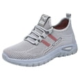 thumbnail image 2 of HTHLVMD Lace-Up Comfort Sneakers, Breathable Knit Upper, Everyday and Travel Wear, Women's Running Shoes, Breathable Soft-Soled Low-Top Walking Training Shoes, Comfortable Outdoor Sports, Gray 8, 2 of 9