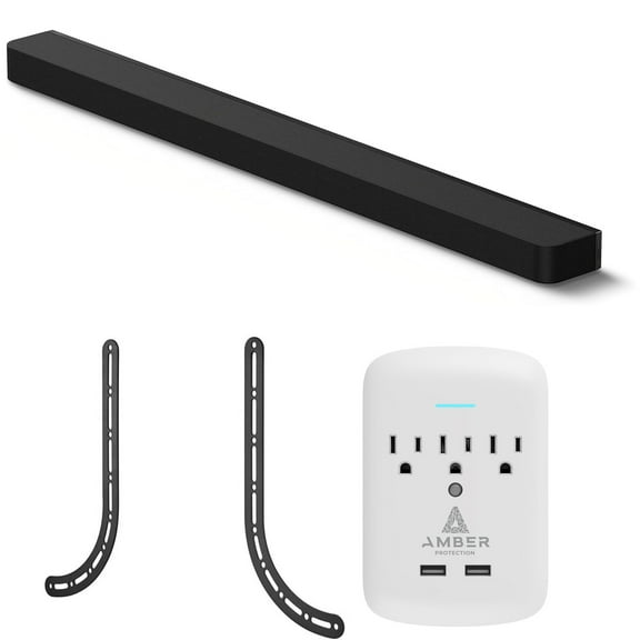 Sony HT-A9000 BRAVIA Theater Bar Soundbar with a Walts TV SOUNDBAR-MOUNT and Amber Protection 3-OUTLET-SURGE Surge Protector (2024)