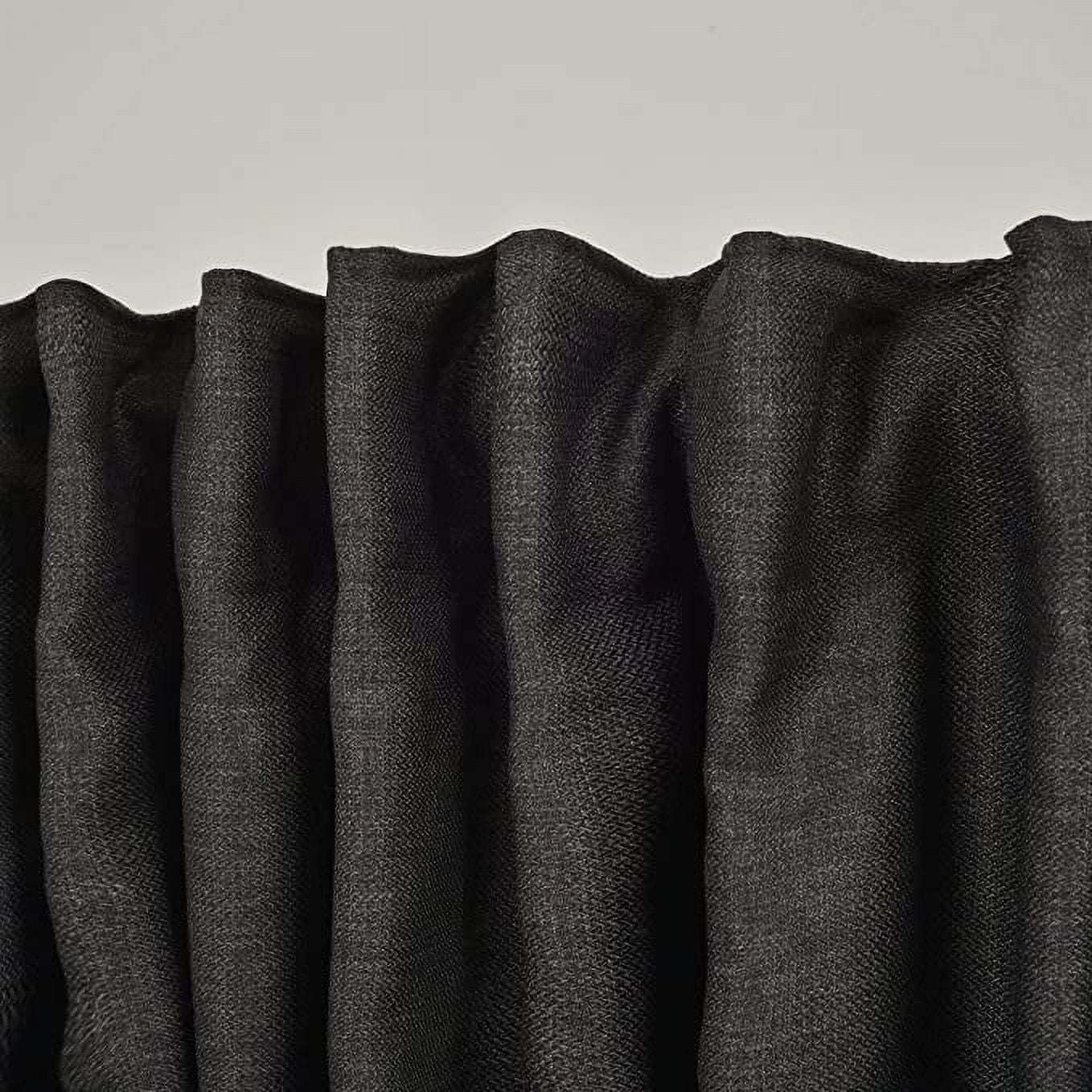 3S Brother's Home Decorative Anthracite Curtains Extra Wide Extra Long Luxury Colors Linen Look Custom Made 5-25 Feet Made in Turkey Hang Back Tab ( 1 Panel ) Home Décor (52"Wx84"L)