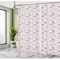 thumbnail image 4 of Ambesonne Vintage Rose Shower Curtain, Soft Pastel Floral, 69"Wx84"L, White Pale Pink Fuchsia, 4 of 4