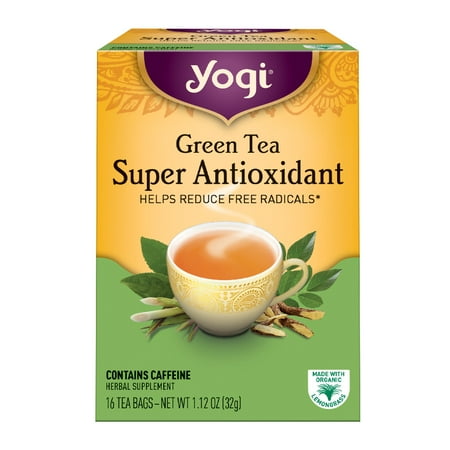 (6 Boxes) Yogi Tea, Green Tea Super Antioxidant Tea, Tea Bags, 16 Ct, 1.12