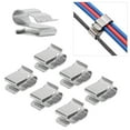 thumbnail image 2 of 50-Pack SUS304 Stainless Steel Solar Panel Cable Clips with 65Mn Spring Steel, 6-6.5mm Cable Diameter, 1.0-3.2mm Frame Thickness, 180° Parallel Routing, Tool-Free Installation for Home PV Modules,, 2 of 7