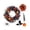 C, variant on Halloween Decoration Wreath Letter Stitching Ghost Face Pumpkin Wreath Halloween Decoration Outdoor Indoor Home Party Decor Spooky Holiday Ornament 46cm,1PC