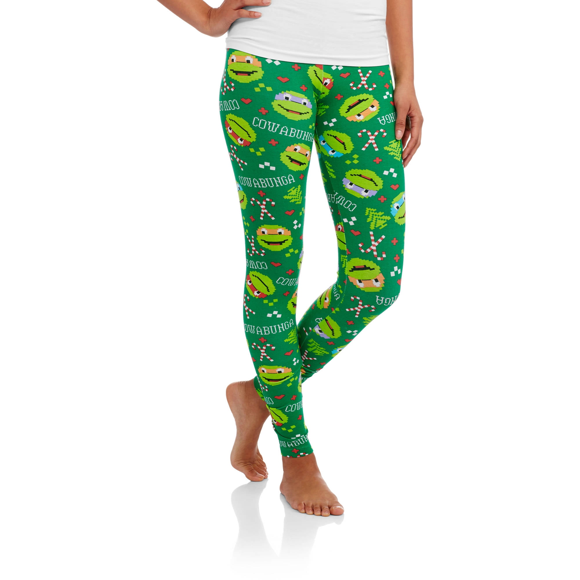 TMNT Juniors' Ugly Christmas Leggings 