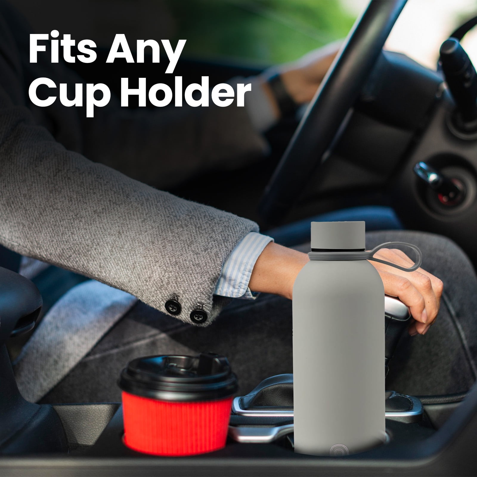SINT Water Bottle 25 Oz Stainless Steel, Double Wall & Vacuum Insulated, Sports Water Bottle Keep Cold for Upto 15 Hours and Hot for Upto 12 Hours | Grey