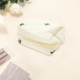 thumbnail image 3 of Unique Bargains 1 Pc Rectangle Bow Embroidery Makeup Bag Beige Polyester, 3 of 4