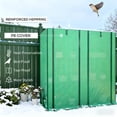 thumbnail image 4 of Lean-To Portable Greenhouse with 3-Tier Wire Shelves, 56.7" x 18.9" x 59.8"/55.9" H, Powder-Coated Steel Frame, 140 GSM UV-Resistant PE Cover, Dual Roll-Up Zipper Doors for Outdoor Plant Care, 4 of 10