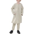 thumbnail image 6 of EnJoCho Arabic Thobe and Pants 2PC Set for Musli𝗆 Boys Middle Eas𝗍 Islami𝖼 Prayer Wear Embroidered Robe Kids Ramadan 𝖣ubai Outfit, 6 of 8