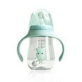 thumbnail image 1 of Biberón de mano 0-6 meses Recién nacido Vasos de autoalimentación Entrenamiento Jugo infantil Bebida de leche con boquilla inteligente Regalos de viaje 180ML, Verde Scienceny  BA000331-01B, 1 of 7