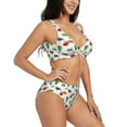 thumbnail image 2 of Rocae Cartoon Sea Turtle for Bikini Set for Women Two Piece Sexy High Swimsuits Split Crossover Bikini Large, 2 of 9