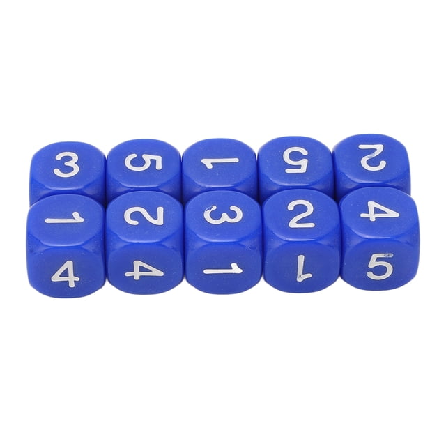Set of 20pcs 6 Sides , Made of Excellent Plastic with Bright Colors and Round Corner Design, Not Easy to Wear or Fade, 1.6 X 1.6 X 1.6cm, Suitable for Board Games, Number
