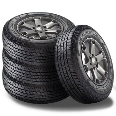 Set of 4 Goodyear Wrangler Fortitude HT 265/70R17 115T OWL All Season 65K Mi Truck Tire 157042620 / 265/70/17 / 2657017 Fits: 2014-18 Chevrolet Silverado 1500 WT, 2010-21 GMC Sierra 1500 SLE