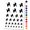 Black, variant on Stork Flying Solid Water Resistant Temporary Tattoo Set Fake Body Art Collection - Orange