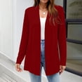 thumbnail image 3 of Nestiefly Lightweight Cardigan for Women 2026 Long Sleeve Open Front Casual Cardigans with Pockets Wine 2XL, 3 of 4