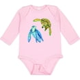thumbnail image 3 of Inktastic Sea Turtles Swimming Together Boys or Girls Long Sleeve Baby Bodysuit, 3 of 5