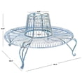 thumbnail image 6 of SAFAVIEH Ally Darling Outdoor Wrought Iron Tree Bench, Antique Blue, 6 of 9