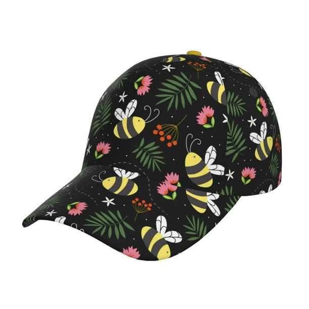 Balery Bees Gorra de béisbol de tamaño ajustable para correr, entrenar y actividades al aire libre. Gorra de papá para todas las estaciones.