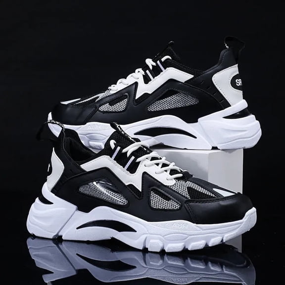 Men' Chunky Platform Sneakers with Height Increase - Platform Shoes for Instant Height, - Comfortable Dad Shoes
