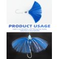 thumbnail image 4 of BLUEWING 2oz Sea Witch Lure with Lead Head Saltwater Fishing Lures Big Game Trolling Lure Ballyhoo Trolling Skirt for Tuna, Wahoo, Sailfish, Mahi Mahi, Blue, 4 of 7
