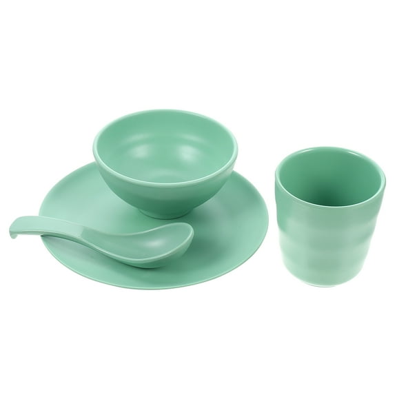 said 1 Set Unbreakable Bowl Kit Anti Fall Tableware Bowl Cup Plate Kit Soup Bowl Set Kitchen Dinnerware