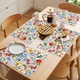 thumbnail image 5 of Leaf Flower Placemats Set of 6 Plant Floral Garden Leaf Spring Summer Place Mats Indoor Wipeable Table Mats Washable Cloth Dining Table Placemats for Kitchen Holiday Party Home Decor 13x19 Inch, 5 of 9