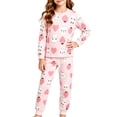 thumbnail image 6 of Spazoro Toddler Kids Girls 2PC 100% Cotton Ouifit Sets, Cute Print Long Sleeve Soft & Comfy Fall Winter Casual Shirts and Pants for Loungewear Pink Size 3-4T, 6 of 6