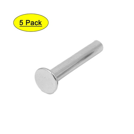 

Uxcell 5mmx30mm Photo Album Metal Nickel Plated Binding Screw Post Nut (5-pack)