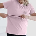 thumbnail image 2 of Gelikeya Womens Short Sleeve Nursing Tank Tops for Breastfeeding with Hidden Zippers Loose Fit Maternity Shirts Pink, Size XL, 2 of 4