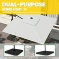 thumbnail image 2 of VOUA 9ft Outdoor Patio Square Double Top Medium Roman Umbrella-White, 2 of 7