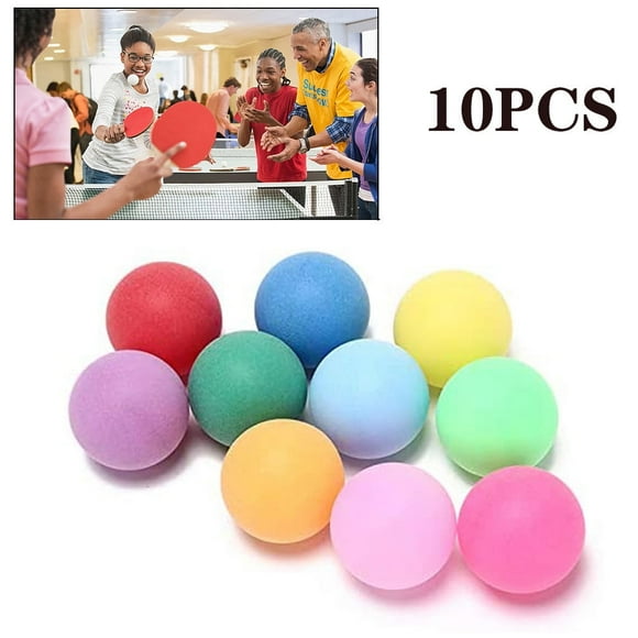10 pelotas de ping pong de colores de 40 mm, pelotas de tenis de mesa premium, construcción de plástico resistente, diseño multicolor brillante, para recreación en casa, descansos de