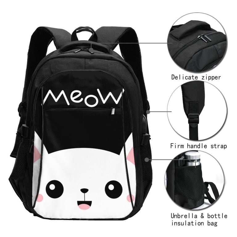 Black Meow Backpack Amazon.com | XMRSOY Cute Black Cat Mini Backpack for Girls  main image 2