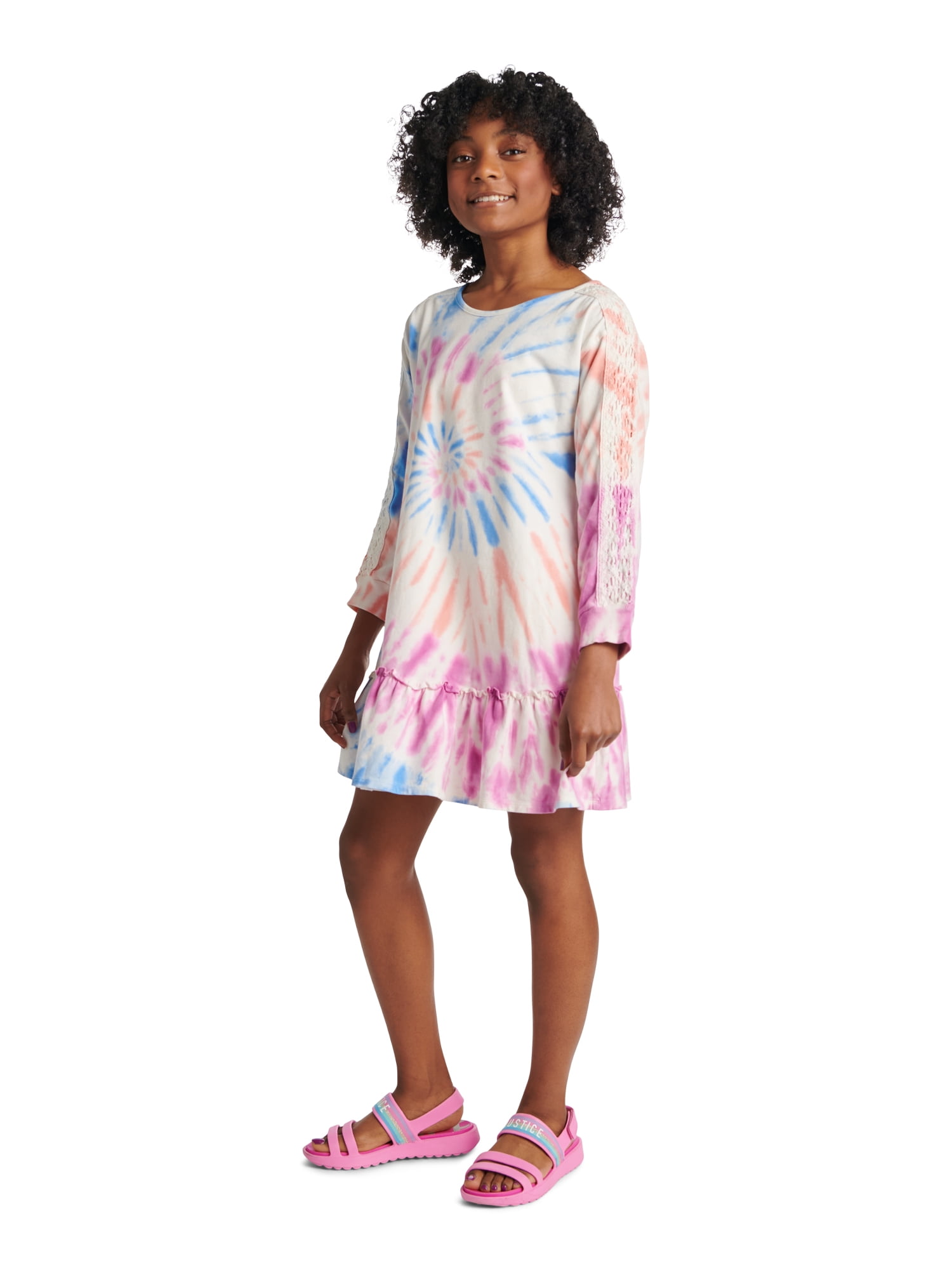 Justice Girls Lace Trim Long Sleeve 