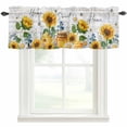 thumbnail image 2 of Valance for Windows,Sweet Home Words on Wood Board Valances Curtain Rod Pocket Valance for Kitchen Bedroom Living Room Bathroom,Farm Sunflowers Bee Short Curtains Window Treatment 54x18in, 2 of 9