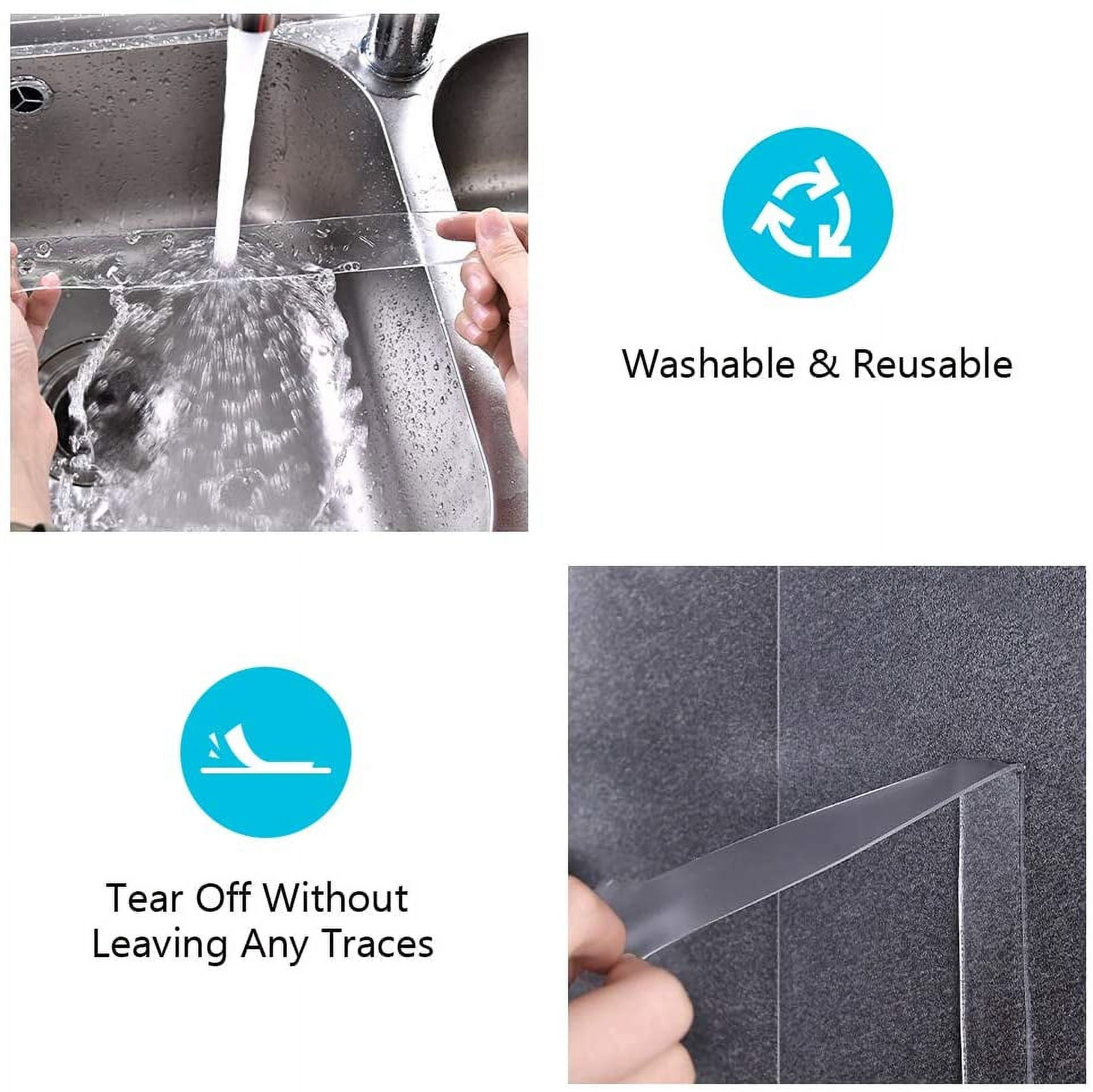 Nano Gel Grip Traceless Washable Tape with Double Side Adhesive, Anti Slip Transparent (9.84 Feet/3M)