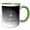 Green/White, variant on 3drose, Two Turtle Doves Christmas Holiday Greeting, 15oz Mug