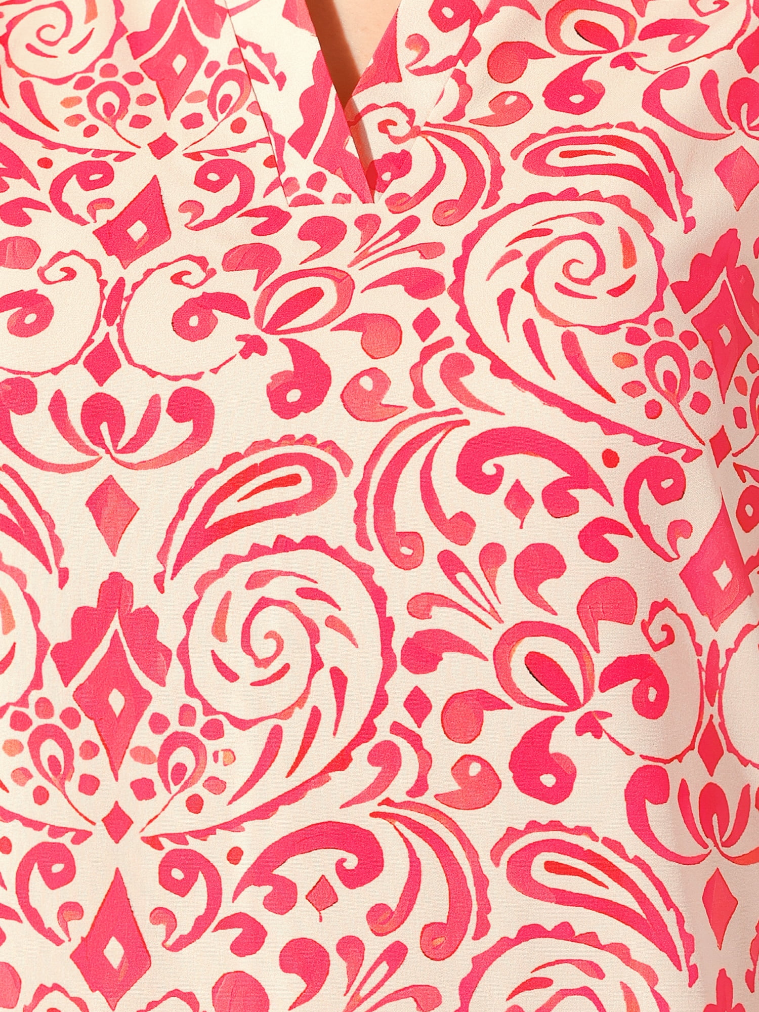DARING DIVA Summer Retro Floral Print V Neck A Line Short Dress XL Pink