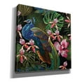 thumbnail image 2 of Epic Graffiti 'Embroidery Peacock Exotic Tropical Flower' by Epic Portfolio, Canvas Wall Art, 37"x37", 2 of 8