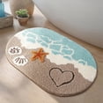 thumbnail image 7 of Beach Bathroom Rugs Coastal Seashell Bath Mat Funny Extra Soft Tufted Quick Dry Bath Mats for Bathroom Ocean Wave Starfish Decor Carpet Shower Non Slip Bath Rug, 7 of 7