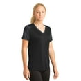 thumbnail image 4 of Sport-Tek Ladies CamoHex Colorblock Neck Tee-XL (Black/ Iron Grey), 4 of 6