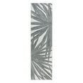 thumbnail image 2 of World Rug Gallery Tropical Leaves Nature Inspired Reversible Indoor/Outdoor Area Rug - Gray 2'x7', 2 of 8