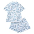 thumbnail image 7 of Censtreet Womens Pajamas Set 2 Pack Button Down Summer Sleepwear Short Sleeve Comfy Pjs Loungewear Set, 7 of 7