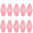 thumbnail image 1 of 10 Pcs Key Tags Vintage Motel Keychain Fade-resistant Smooth Surface Long-lasting DIY Crafts Ornament, 1 of 10