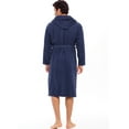 thumbnail image 6 of Notus Hooded Bathrobe for Men Soft Spa Nightgowns 100% Cotton Terry robes for Women - Towel Bathrobe Unisex Terry Cloth Bathrobe, Soft Shower Spa Robe Navy XXL, 6 of 6
