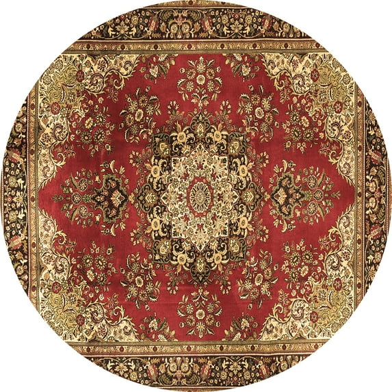 Ahgly Company Indoor Round Persian Brown Traditional Area Rugs, 6' Round