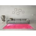 thumbnail image 3 of Ahgly Company Indoor Square Abstract Pink Modern Area Rugs, 4' Square, 3 of 4