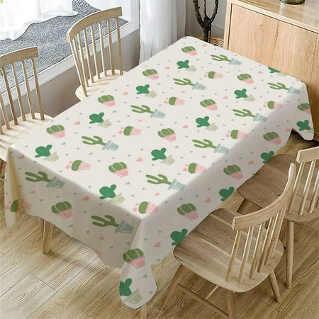 

KOOYI Cactus Pattern Table Cloth Rectangular Tea Table Cover Dining Home Decor Multicolor